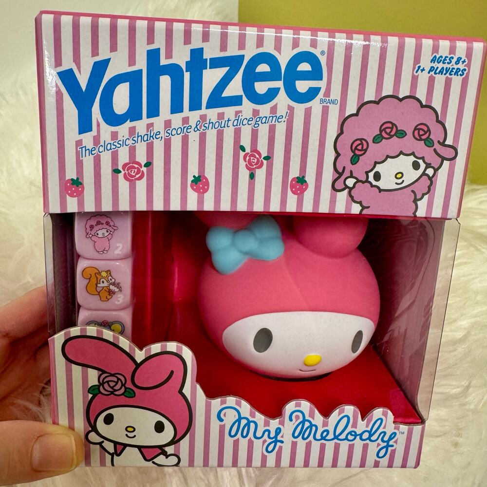 Sanrio Yahtzee My Melody Dice Game Collectible Hello Kitty Friends Dice Cup NIB